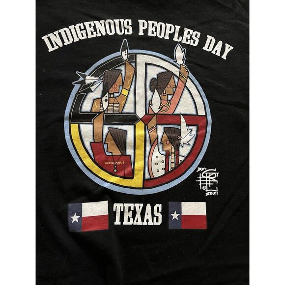 Indigenous Peoples Day Texas T-Shirt - 2XL, Black - Picture 2 of 8